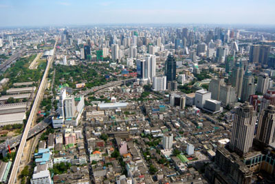 Bangkok - widok z Bayioke II Tower