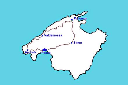 Trasy wyprawy rowerowej po Majorce