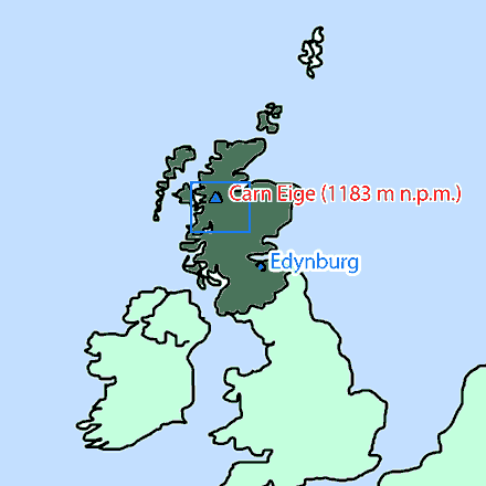 Mapa Szkocji