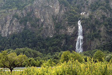 Wodospad - okolice Martigny