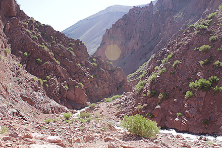 Zejście z Cerro Penitentes