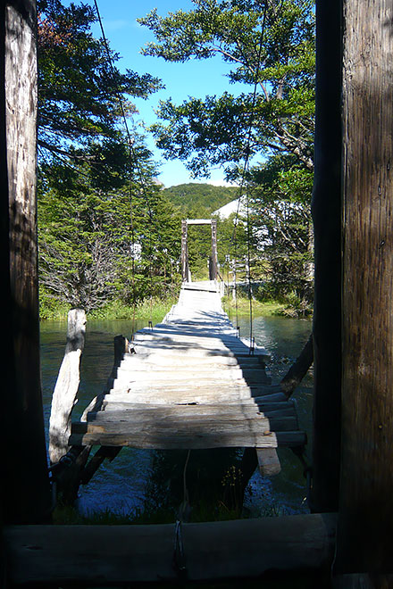 Most w pobliu Lago del Desierto
