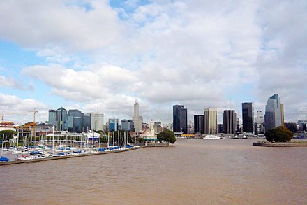 Buenos Aires - widok z Rio de la Plata