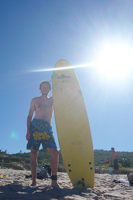 Z desk surfingow na Praia Mole