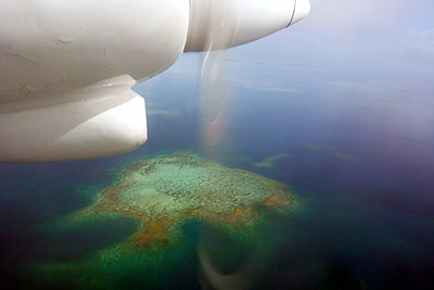 Lot nad rafami koralowymi Fidi